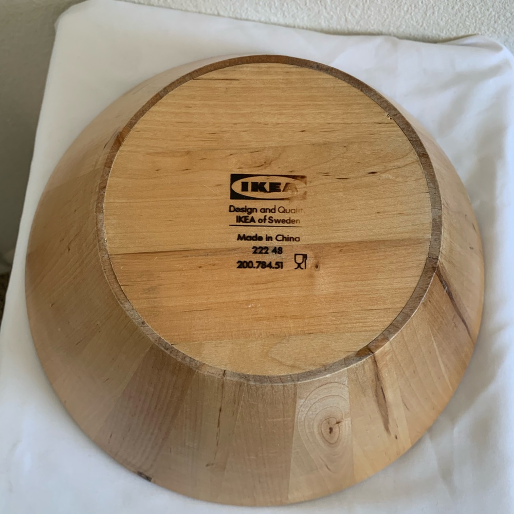 Ikea wooden bowl Sweden vintage? Some use marks. See pictures - Picture 2 of 5